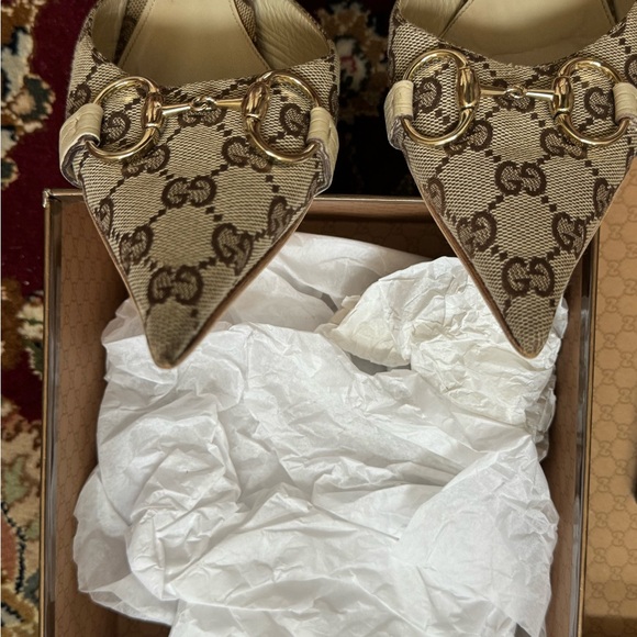 🍁SOLD🍁Gucci Monogram Mules - Picture 14 of 15